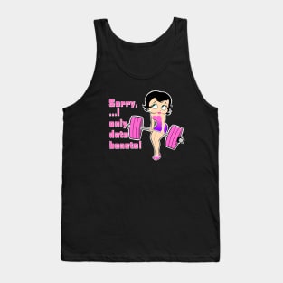 gym girl, fitness girl, weightlifting women, barbell girl Tank Top